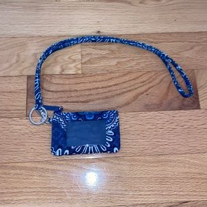 Vera Bradley Floral Zip ID Lanyard